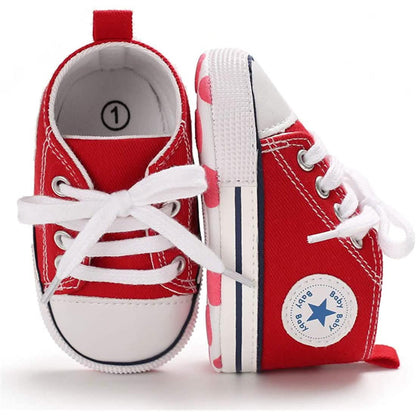 Unisex High Top Sneaker Soft Anti-Slip Sole Newborn Infant Denim Shoes DailySale