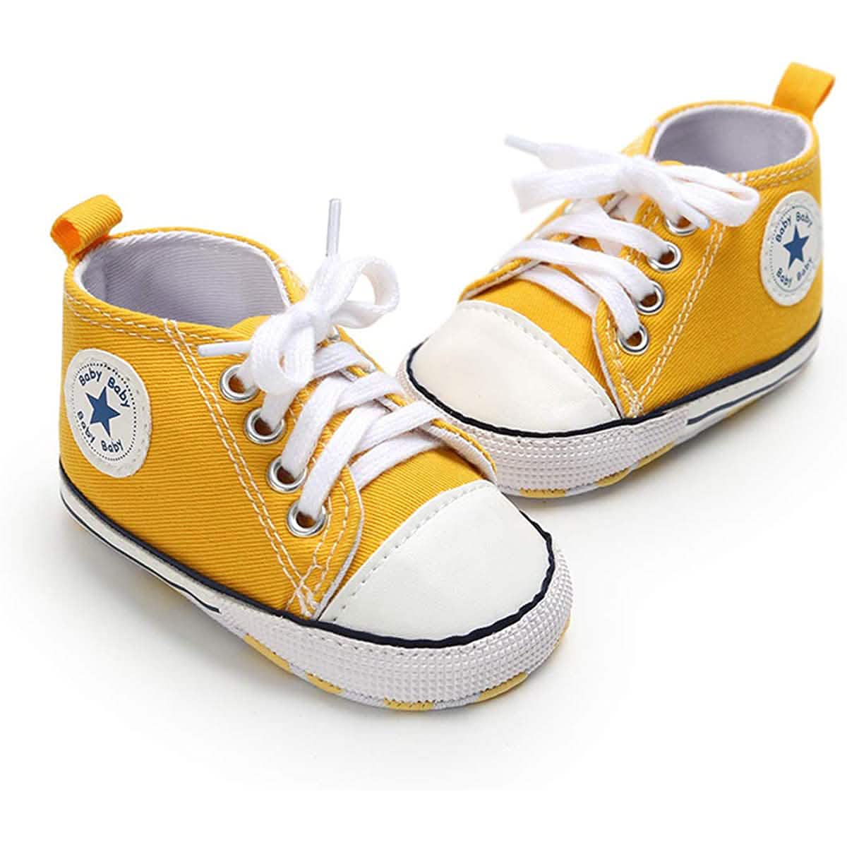 Unisex High Top Sneaker Soft Anti-Slip Sole Newborn Infant Denim Shoes DailySale