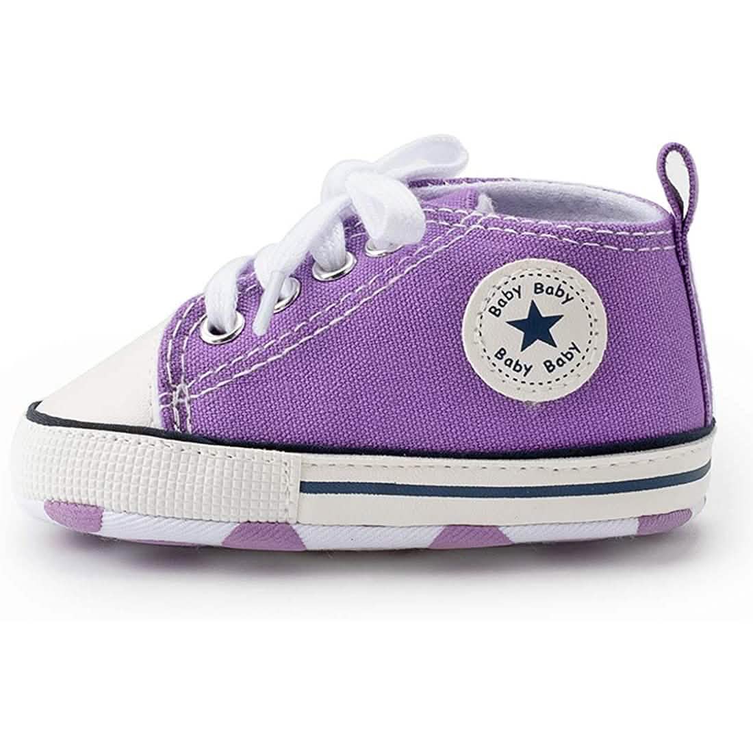 Unisex High Top Sneaker Soft Anti-Slip Sole Newborn Infant Denim Shoes DailySale