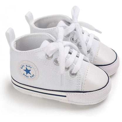 Unisex High Top Sneaker Soft Anti-Slip Sole Newborn Infant Denim Shoes DailySale