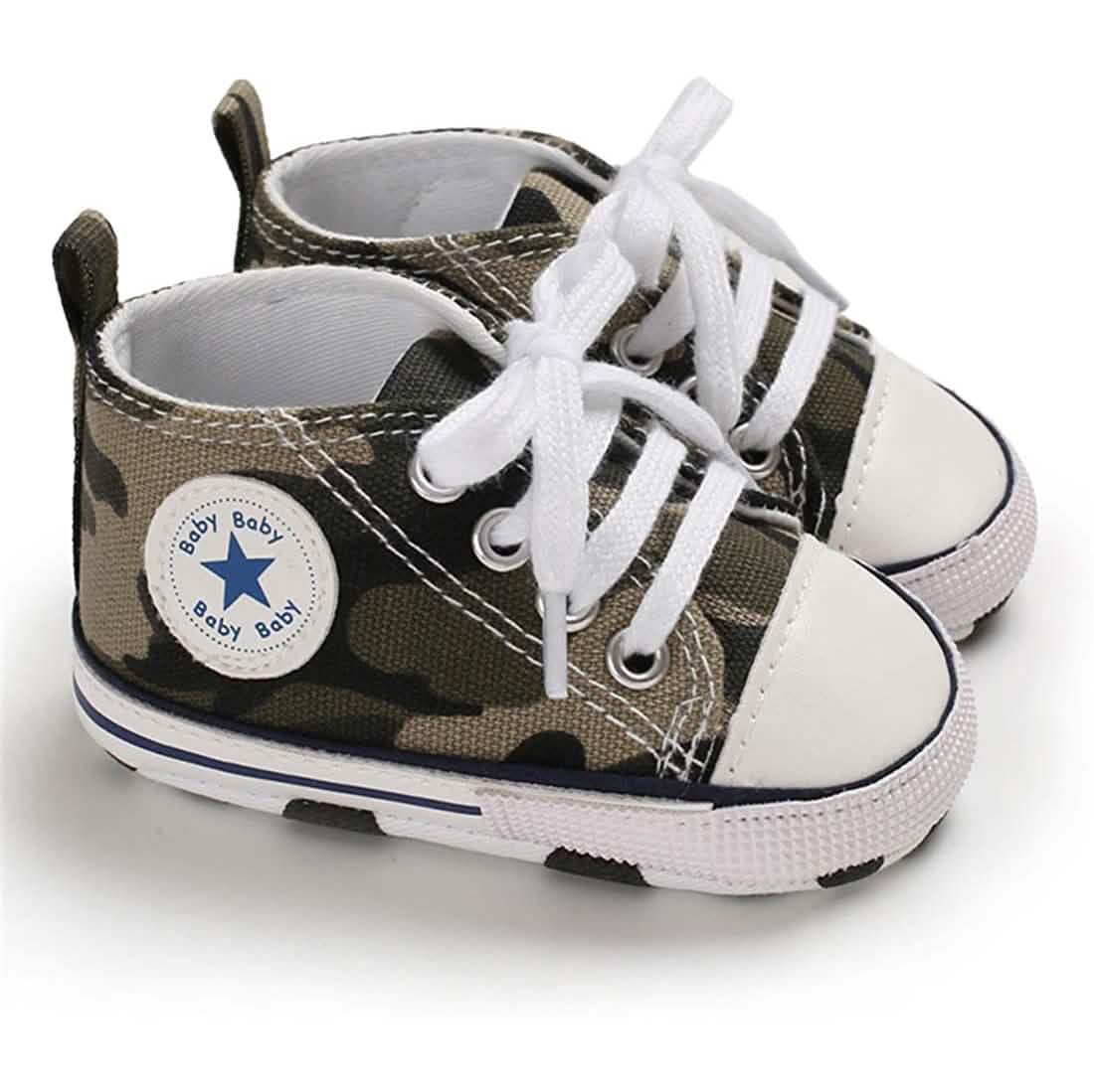 Unisex High Top Sneaker Soft Anti-Slip Sole Newborn Infant Denim Shoes DailySale