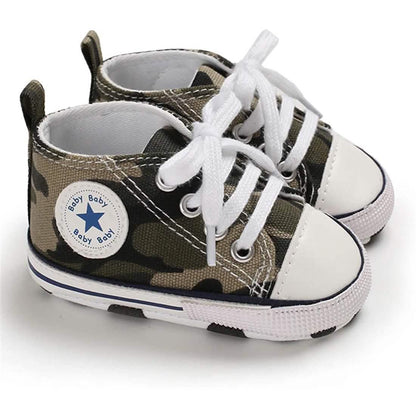 Unisex High Top Sneaker Soft Anti-Slip Sole Newborn Infant Denim Shoes DailySale