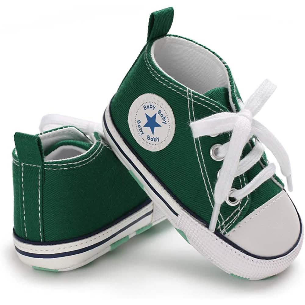 Unisex High Top Sneaker Soft Anti-Slip Sole Newborn Infant Denim Shoes DailySale