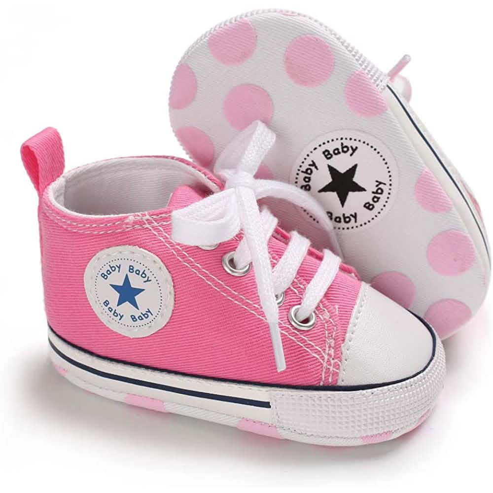 Unisex High Top Sneaker Soft Anti-Slip Sole Newborn Infant Denim Shoes DailySale