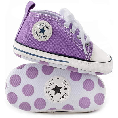 Unisex High Top Sneaker Soft Anti-Slip Sole Newborn Infant Denim Shoes DailySale