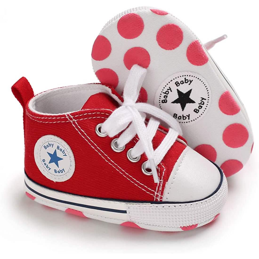 Unisex High Top Sneaker Soft Anti-Slip Sole Newborn Infant Denim Shoes DailySale