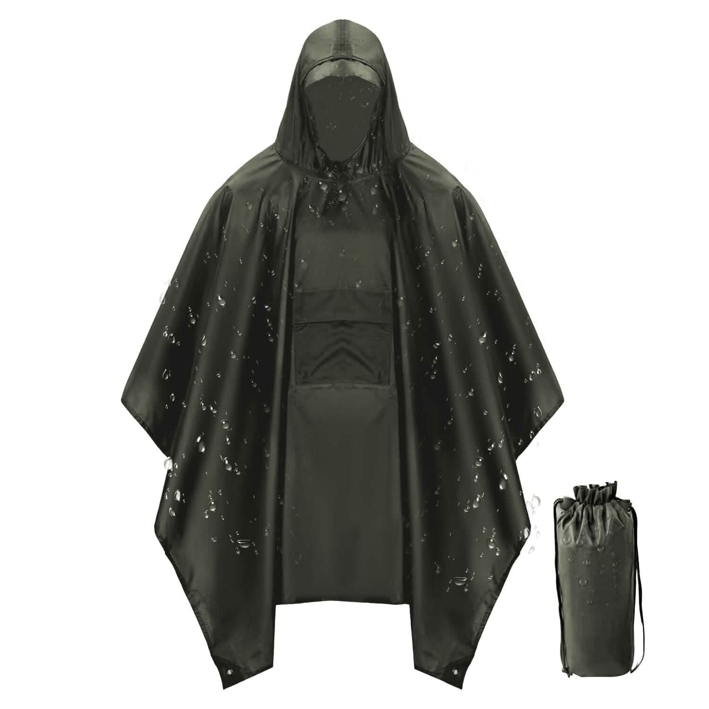 Unisex Hooded Rain Poncho with Pocket DailySale