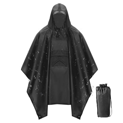 Unisex Hooded Rain Poncho with Pocket DailySale