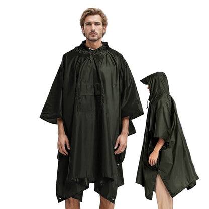Unisex Hooded Rain Poncho with Pocket DailySale