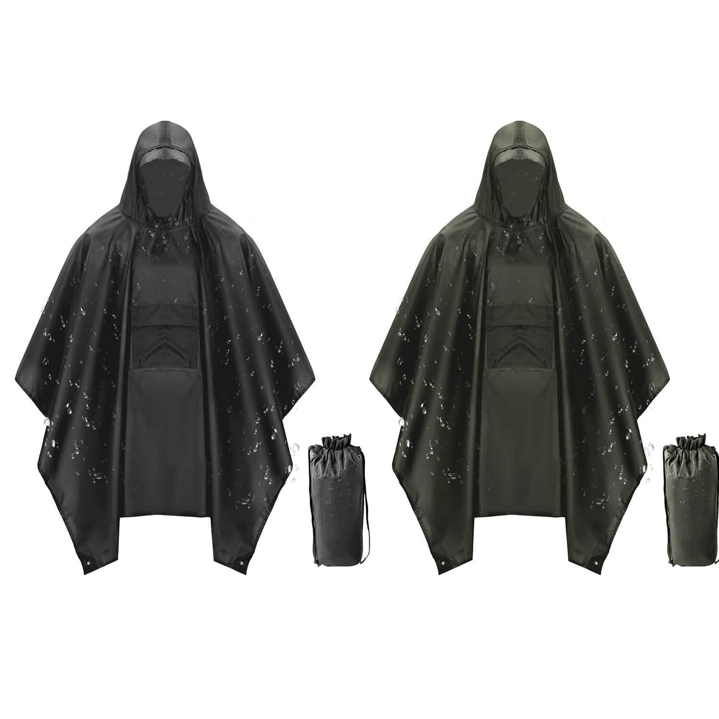 Unisex Hooded Rain Poncho with Pocket DailySale