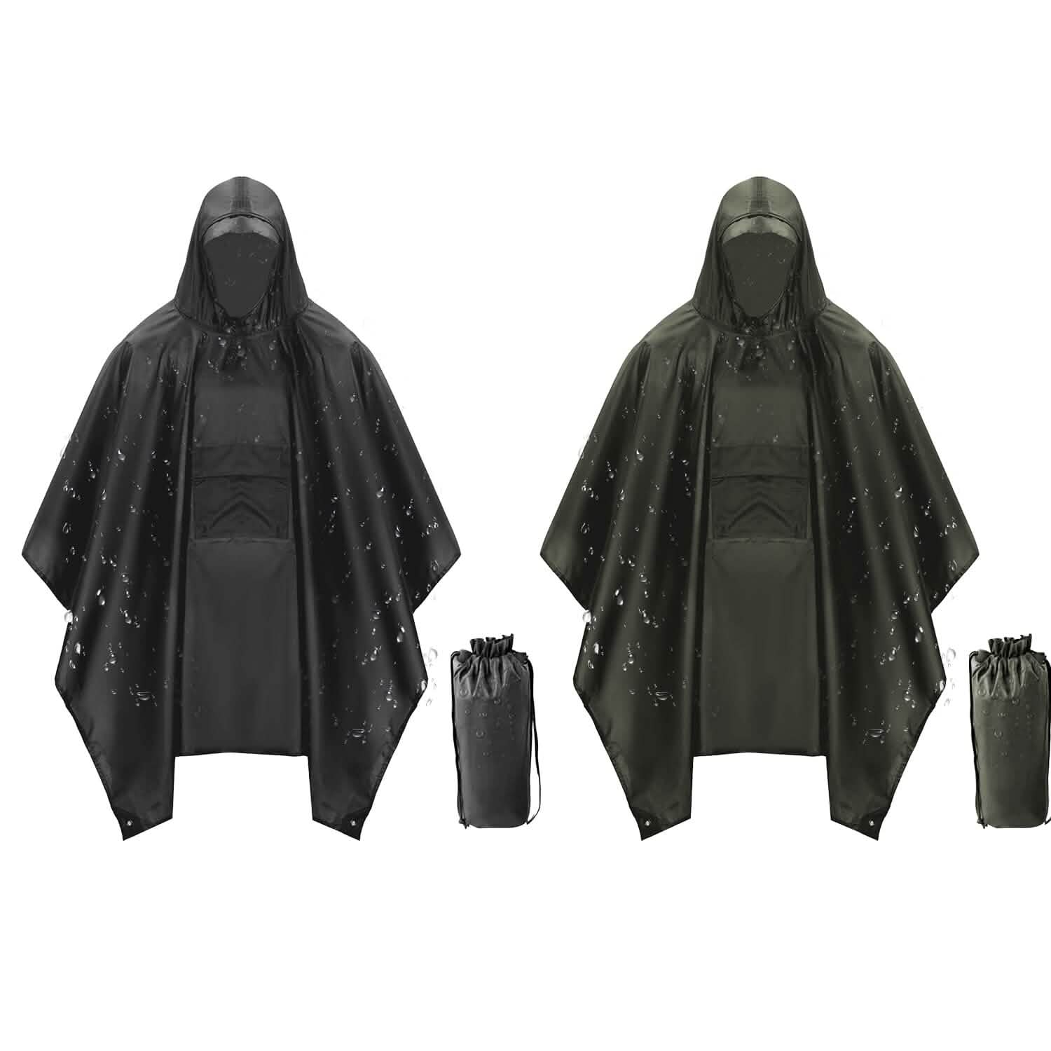 Unisex Hooded Rain Poncho with Pocket DailySale