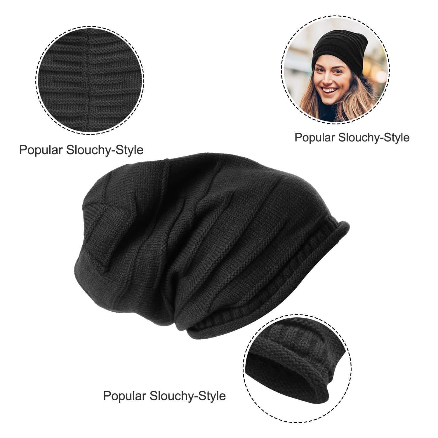 Unisex Knit Beanie Slouchy Baggy Hat DailySale