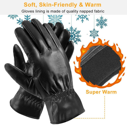 Unisex Leather Winter Warm Gloves DailySale