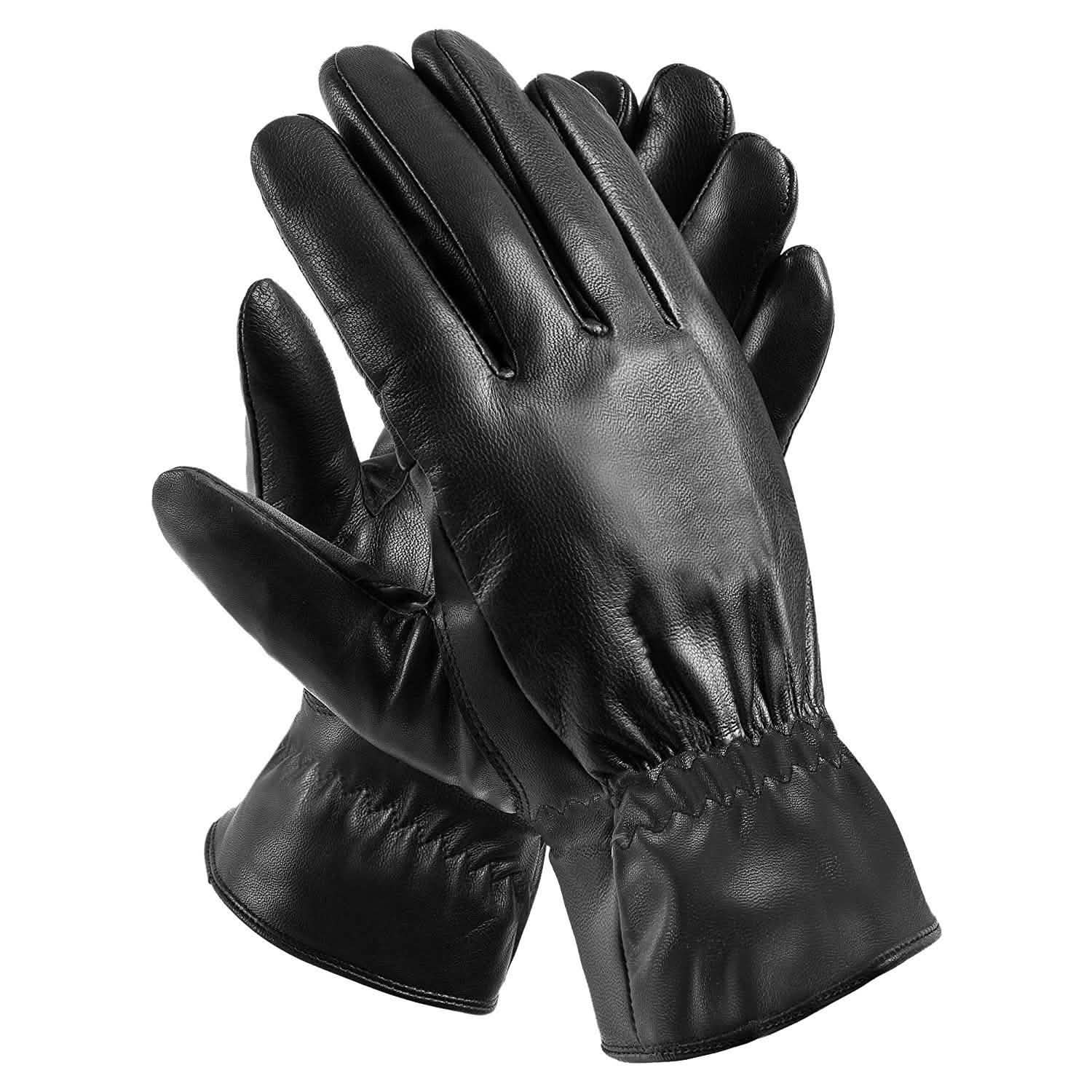 Unisex Leather Winter Warm Gloves DailySale