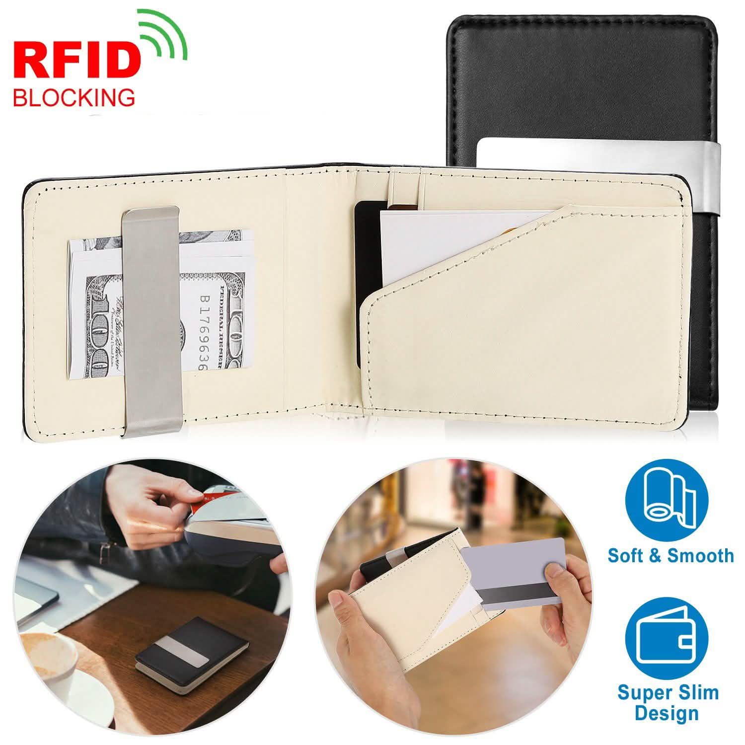 Unisex PU Leather Wallet RFID Blocking DailySale