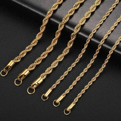 European Classic Twist Necklace Rope Chain DailySale