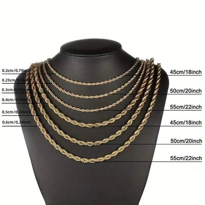 European Classic Twist Necklace Rope Chain DailySale