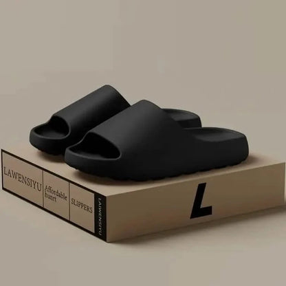 Unisex Soft Slippers, Comfortable Indoor/Outdoor Slide Sandals, Non-slip Textured Design Footwear DailySale