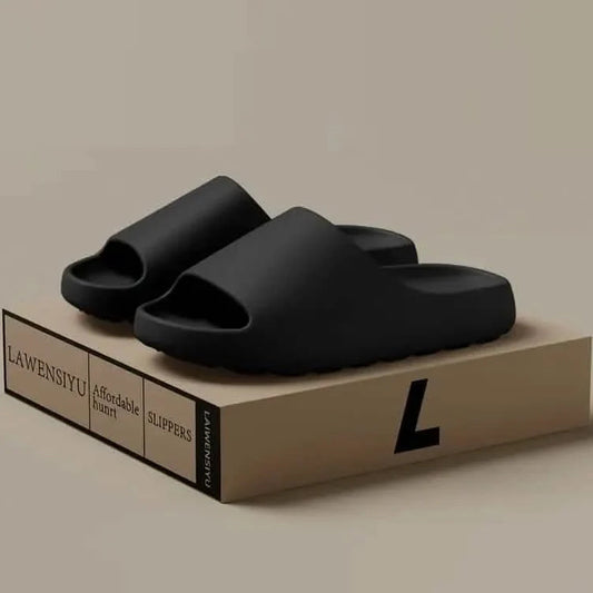 Unisex Soft Slippers, Comfortable Indoor/Outdoor Slide Sandals, Non-slip Textured Design Footwear DailySale