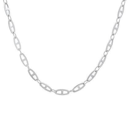 Unisex Stainless Steel Mariner Link Necklace DailySale