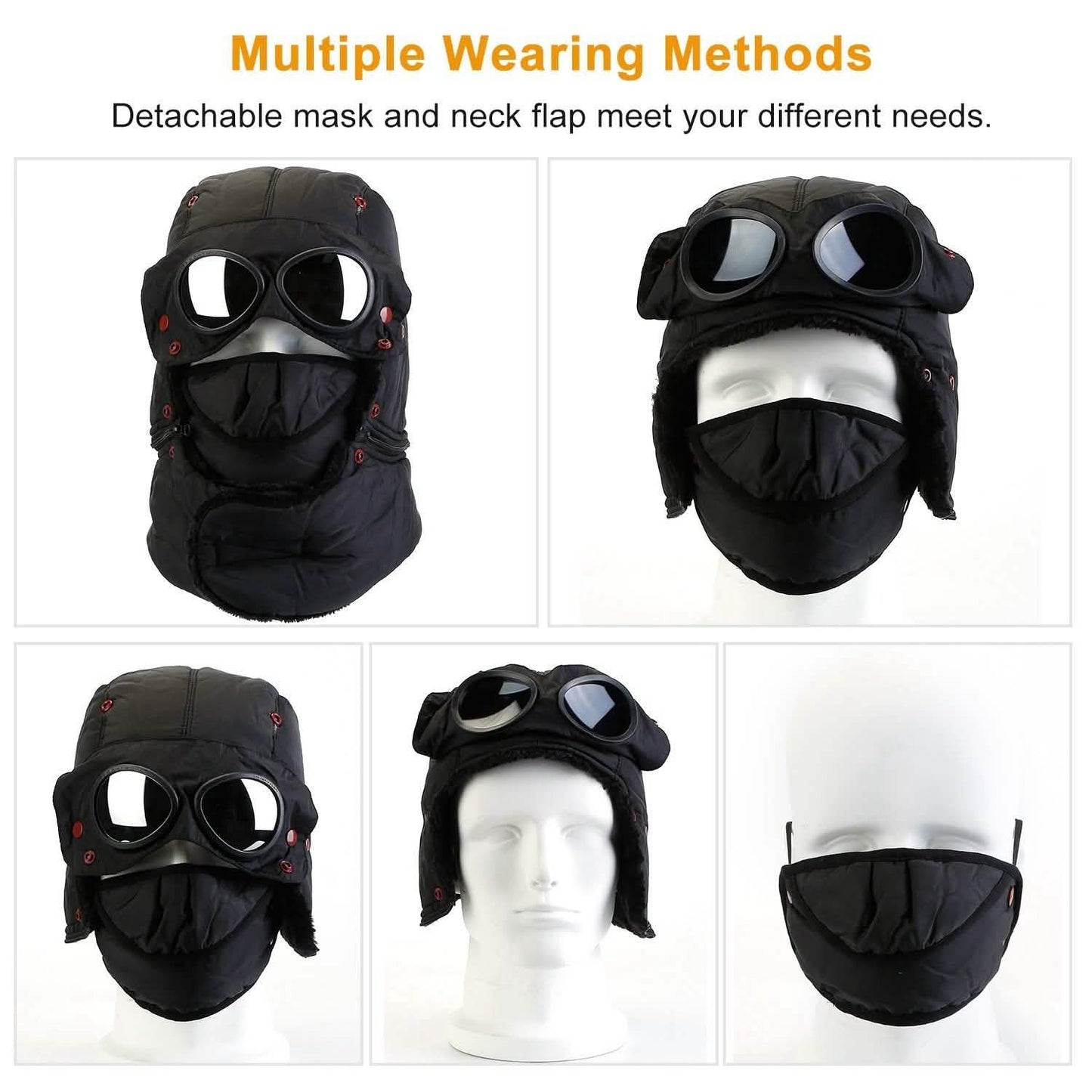 Unisex Thermal Winter Goggles Hat DailySale