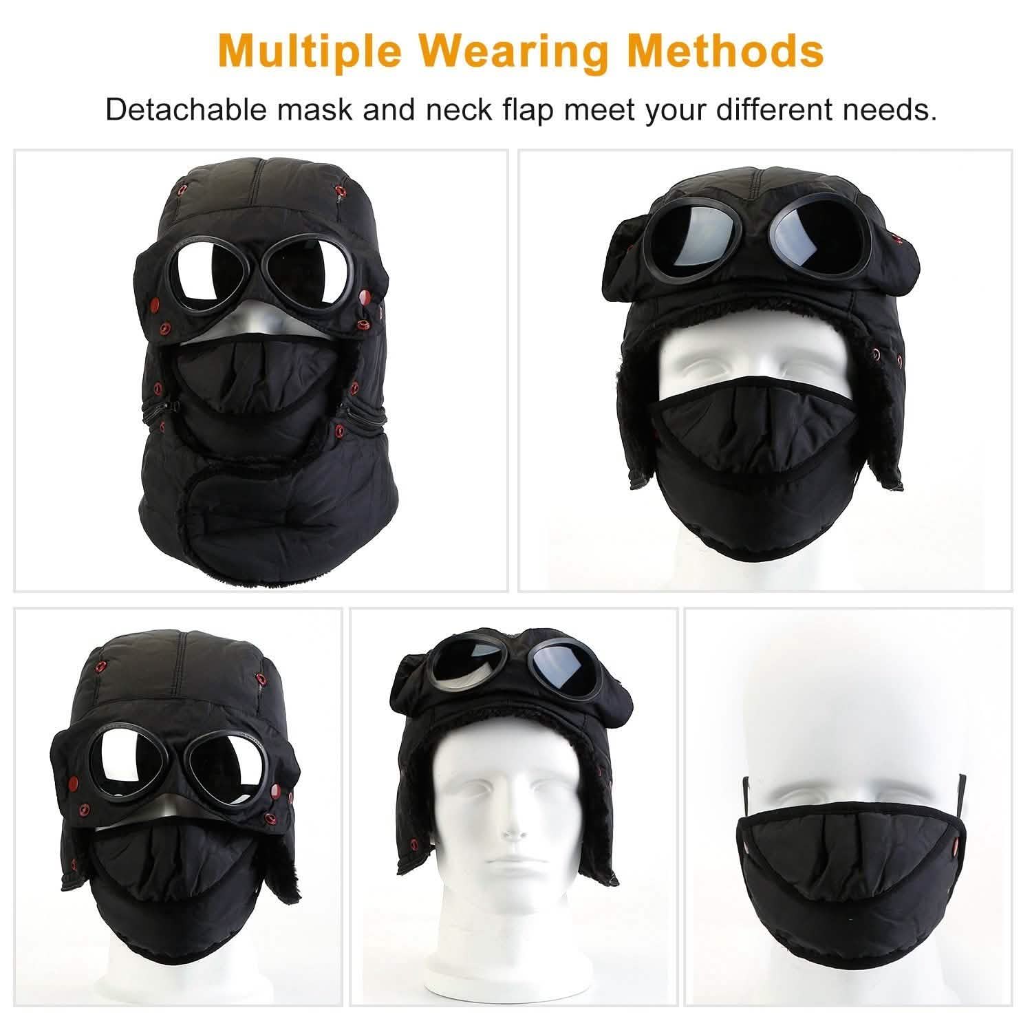 Unisex Thermal Winter Goggles Hat DailySale