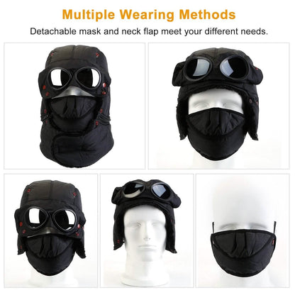 Unisex Thermal Winter Goggles Hat DailySale