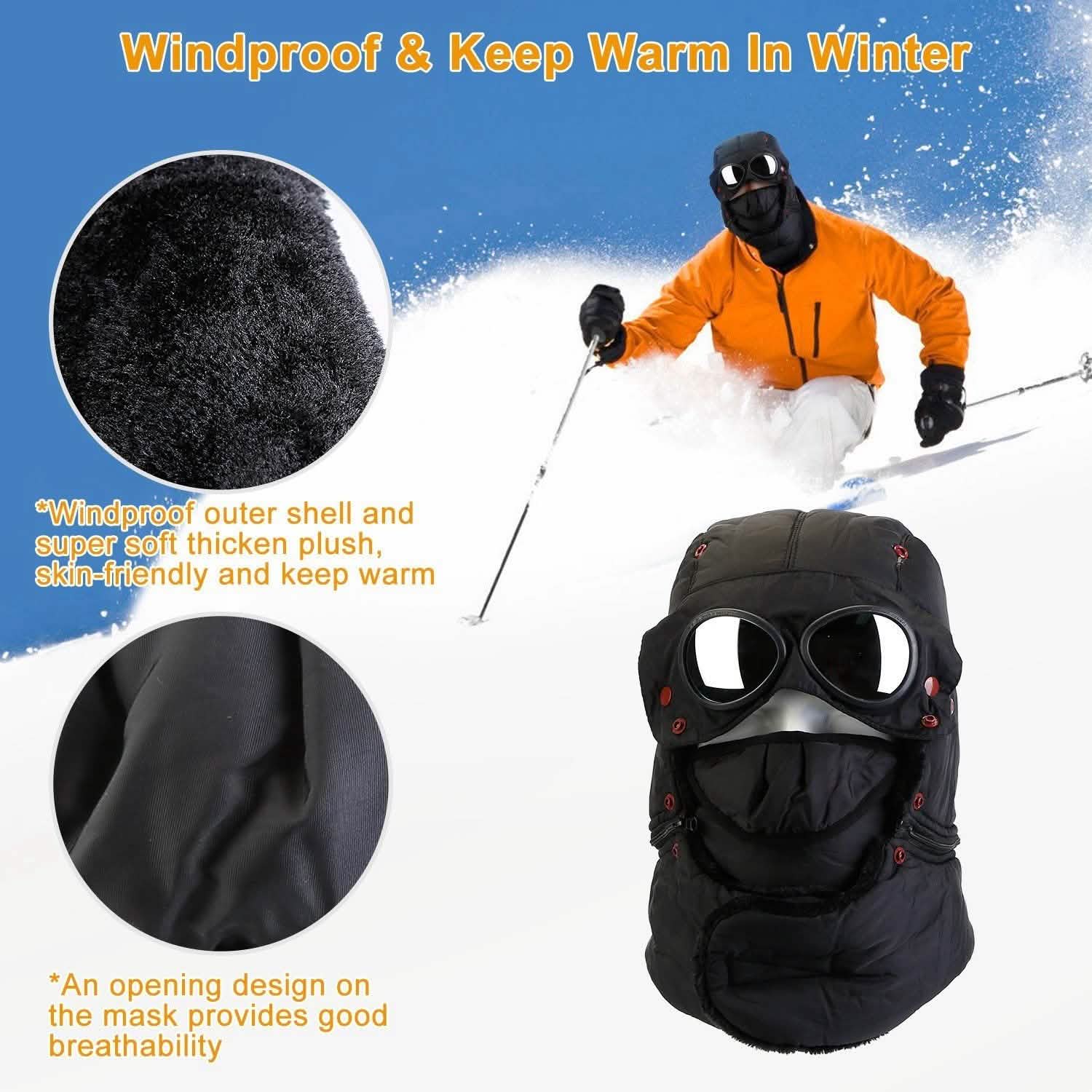 Unisex Thermal Winter Goggles Hat DailySale
