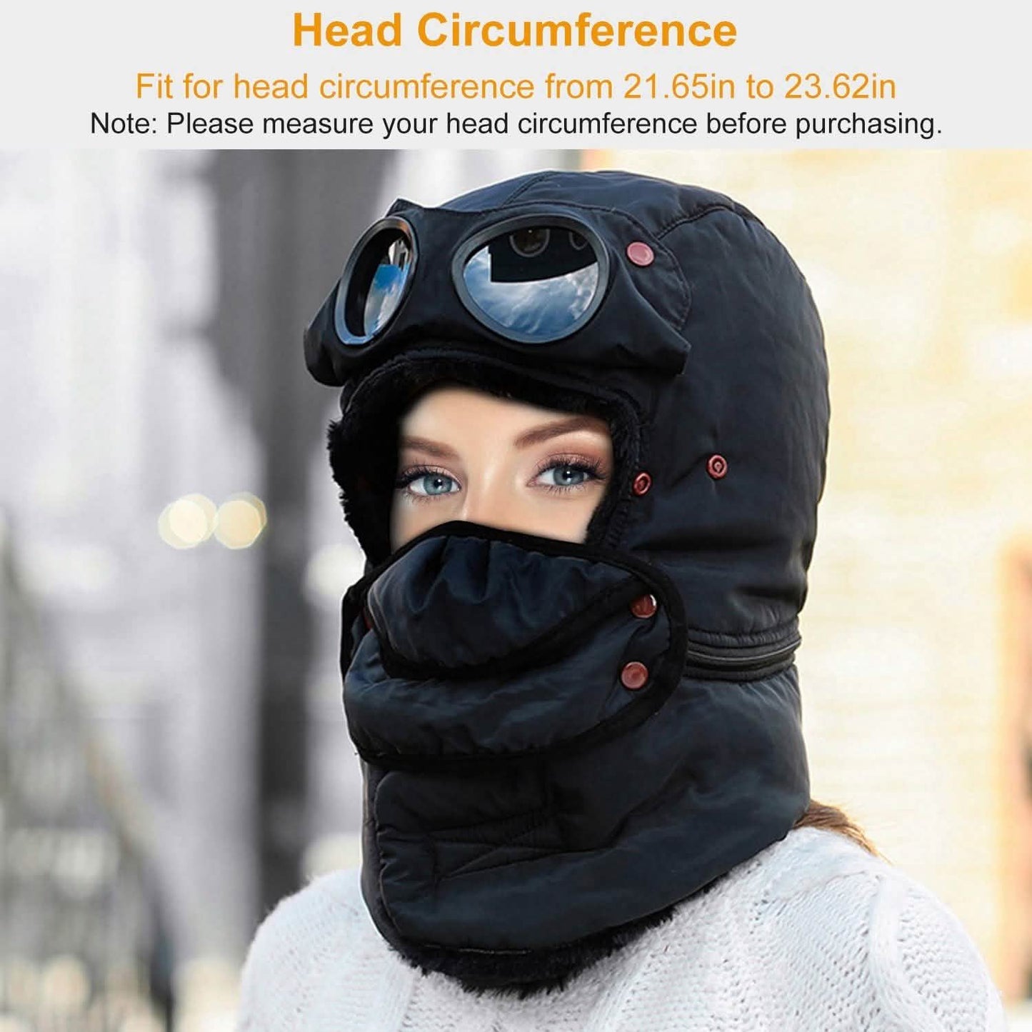 Unisex Thermal Winter Goggles Hat DailySale