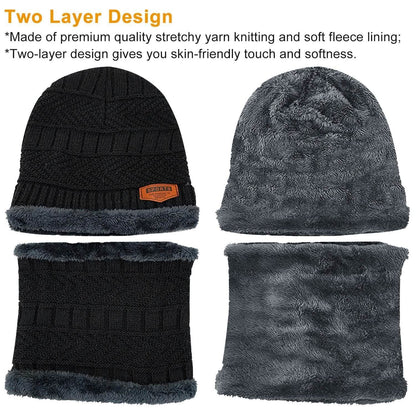 Unisex Winter Beanie Hat Scarf Set DailySale
