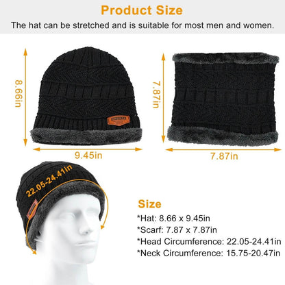 Unisex Winter Beanie Hat Scarf Set DailySale