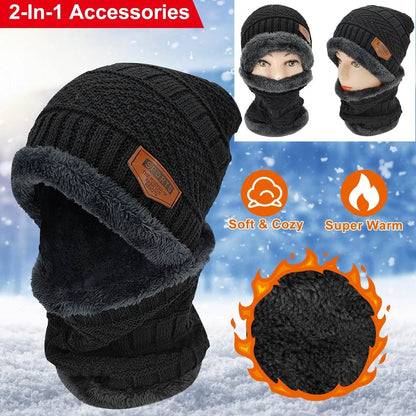 Unisex Winter Beanie Hat Scarf Set DailySale