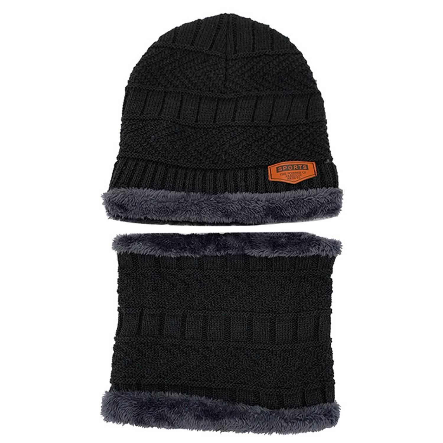 Unisex Winter Beanie Hat Scarf Set DailySale