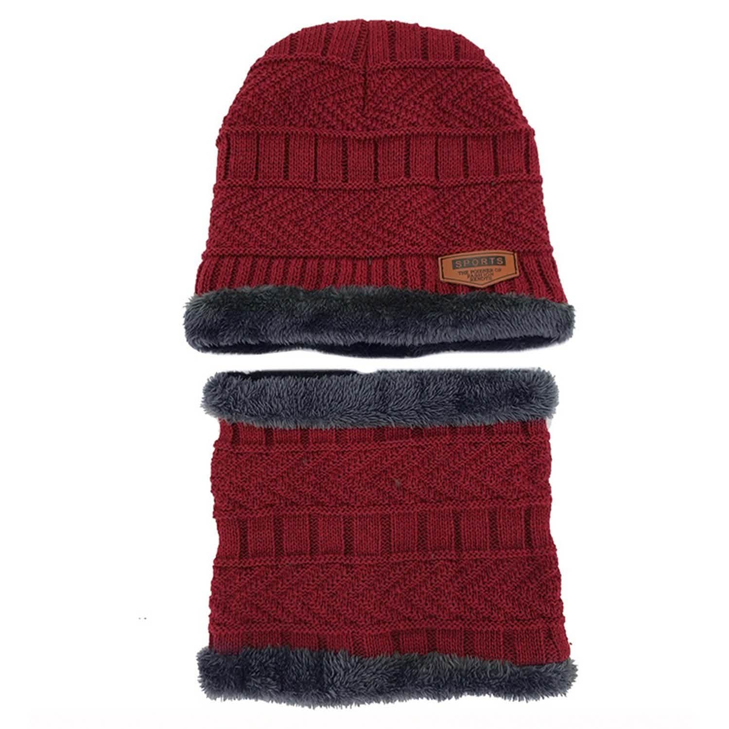 Unisex Winter Beanie Hat Scarf Set DailySale