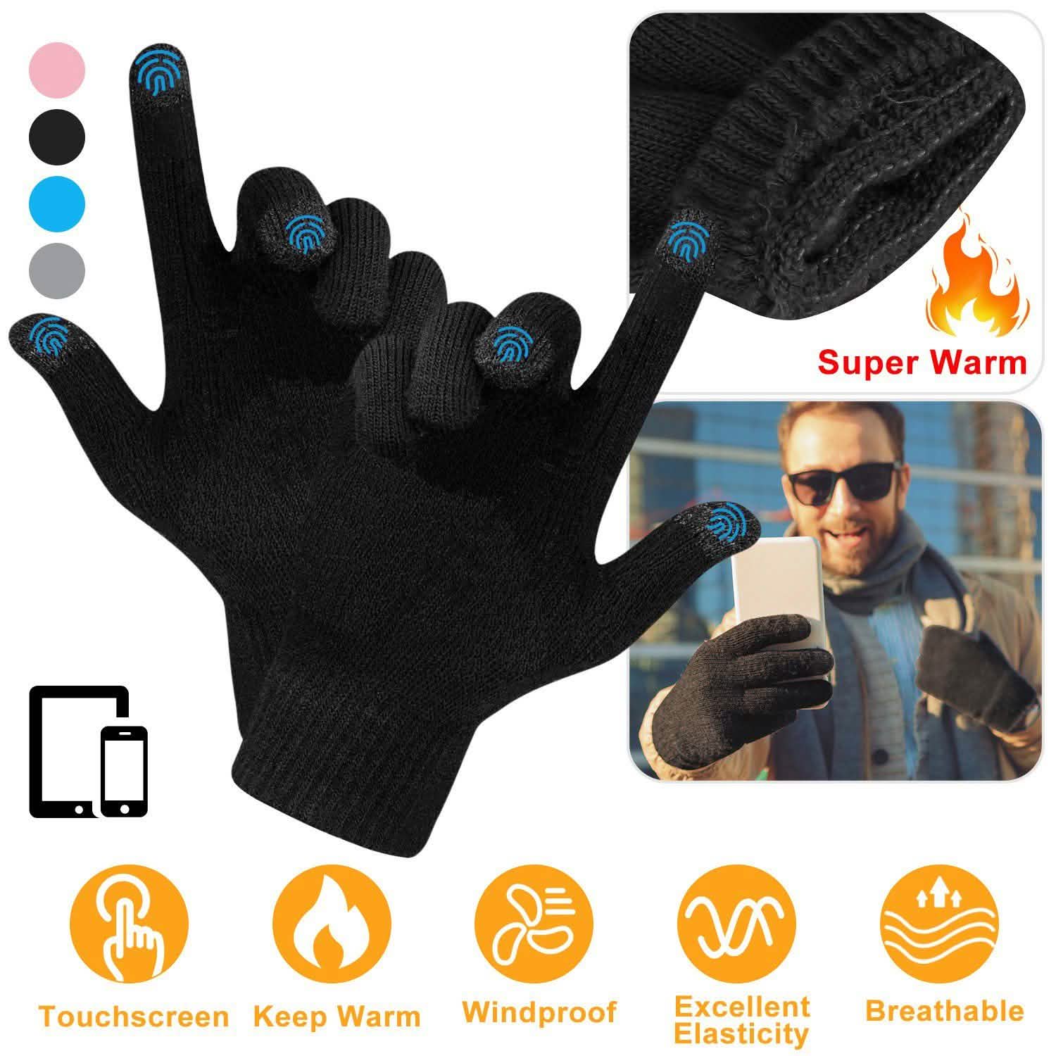 Unisex Winter Knit Gloves Touchscreen DailySale