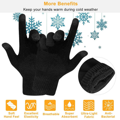 Unisex Winter Knit Gloves Touchscreen DailySale