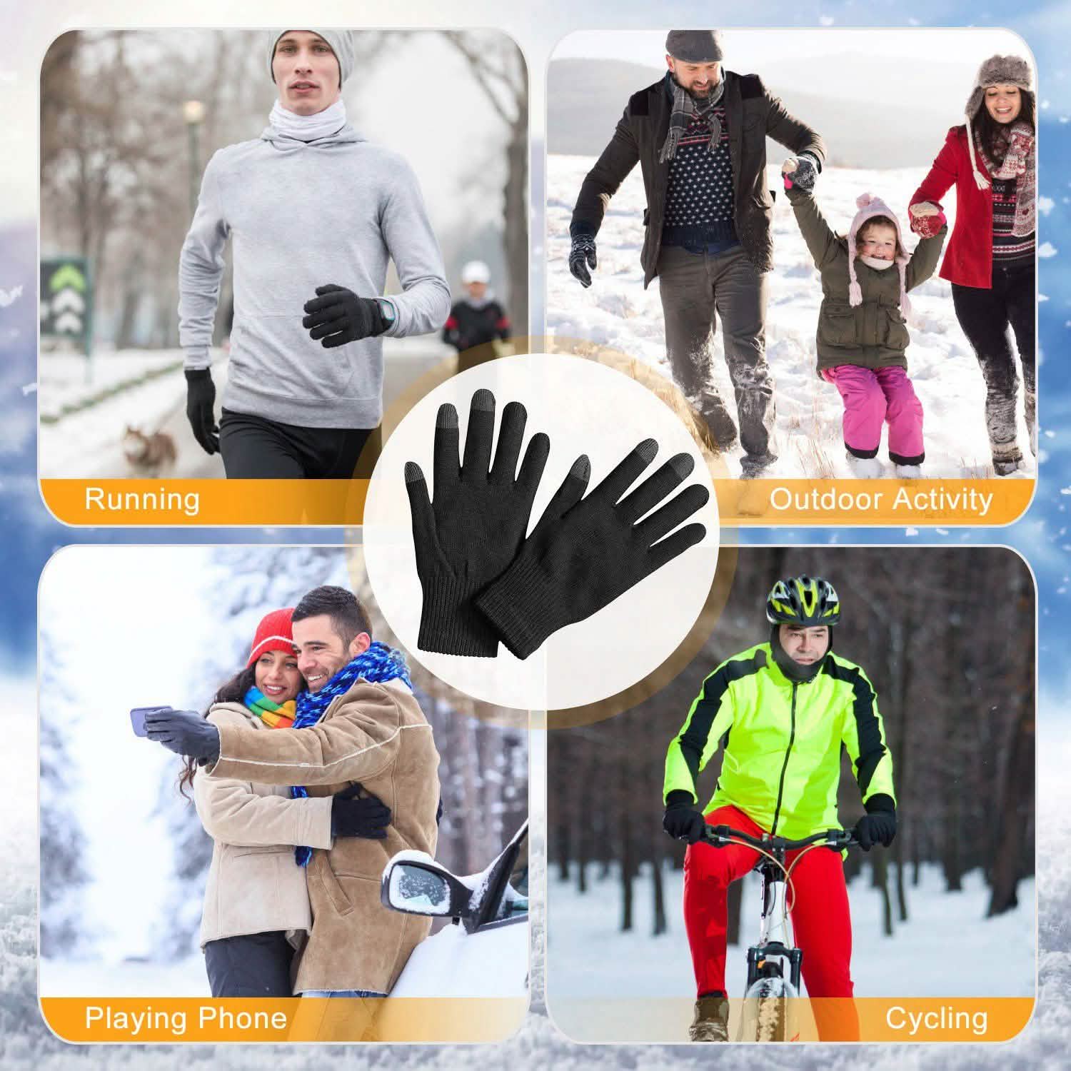 Unisex Winter Knit Gloves Touchscreen DailySale