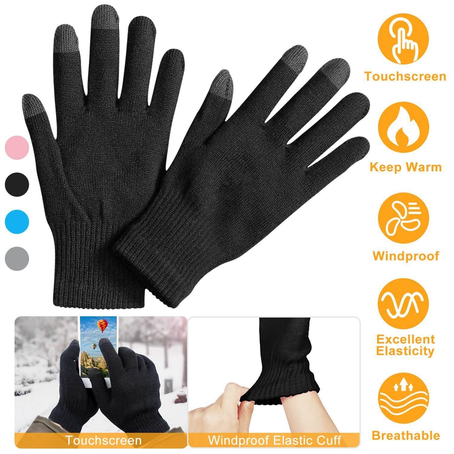 Unisex Winter Knit Gloves Touchscreen DailySale