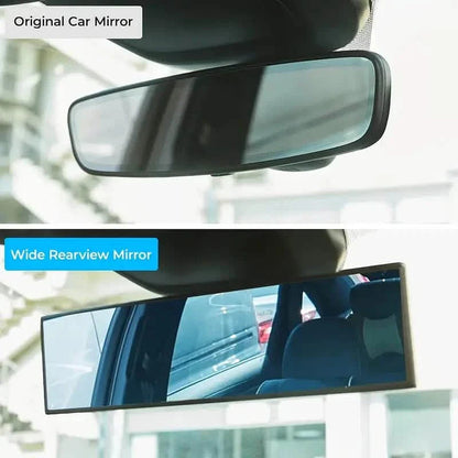Universal 11.81 Inch Panoramic Convex Rearview Interior Clip-on Wide Angle Mirror DailySale