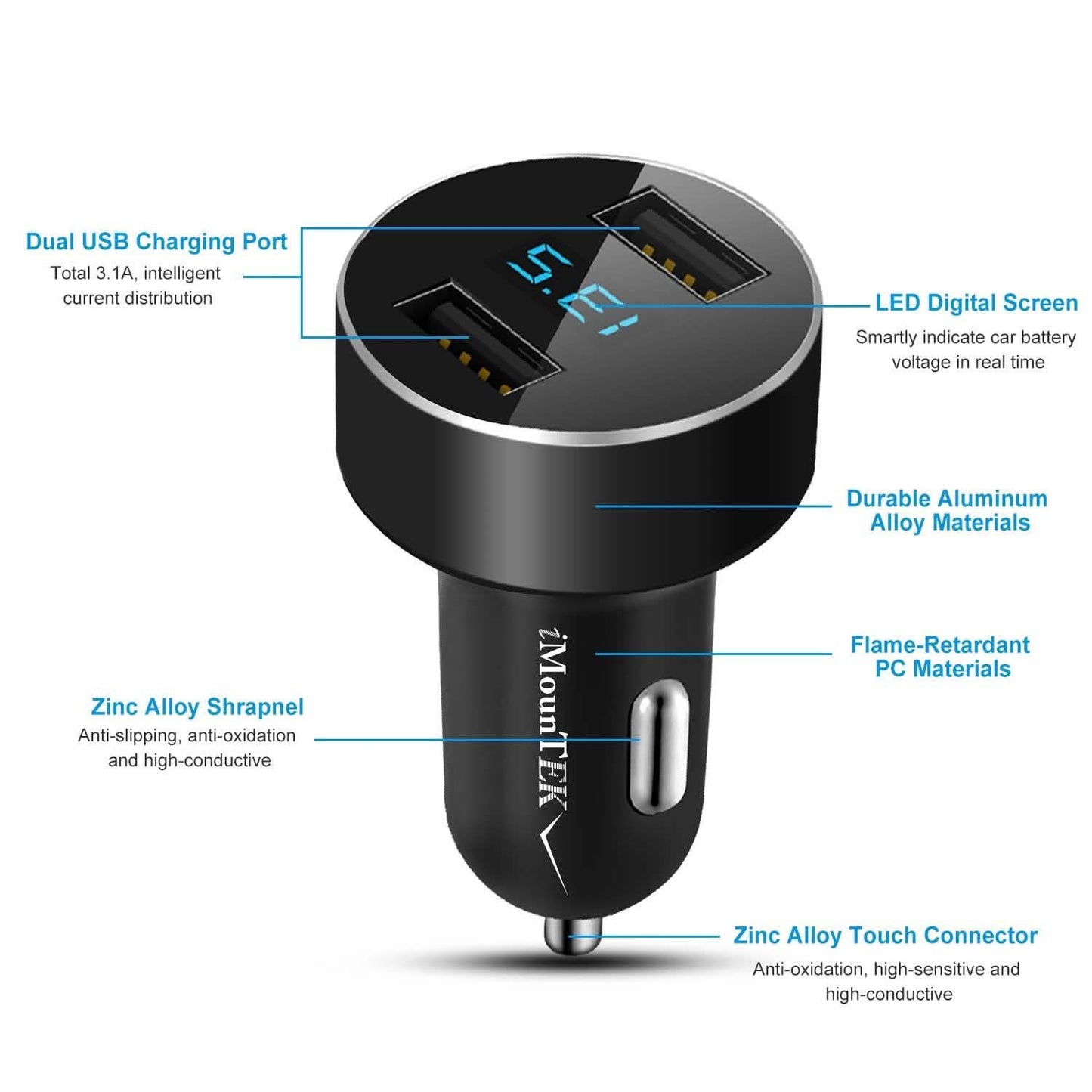 Universal 15W/3.1A Dual USB Car Charger DailySale
