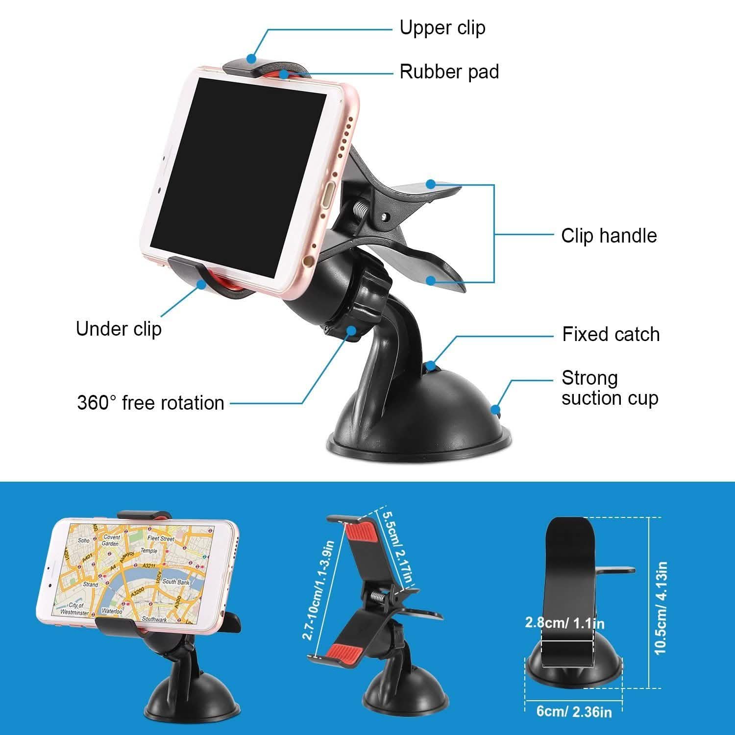 Universal Car Phone Holder 360° Rotation DailySale