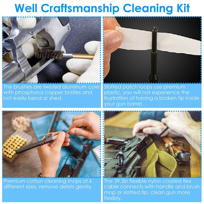 Universal Gun Cleaning Kit with 39.3" Flex Cable Brass Rod DailySale