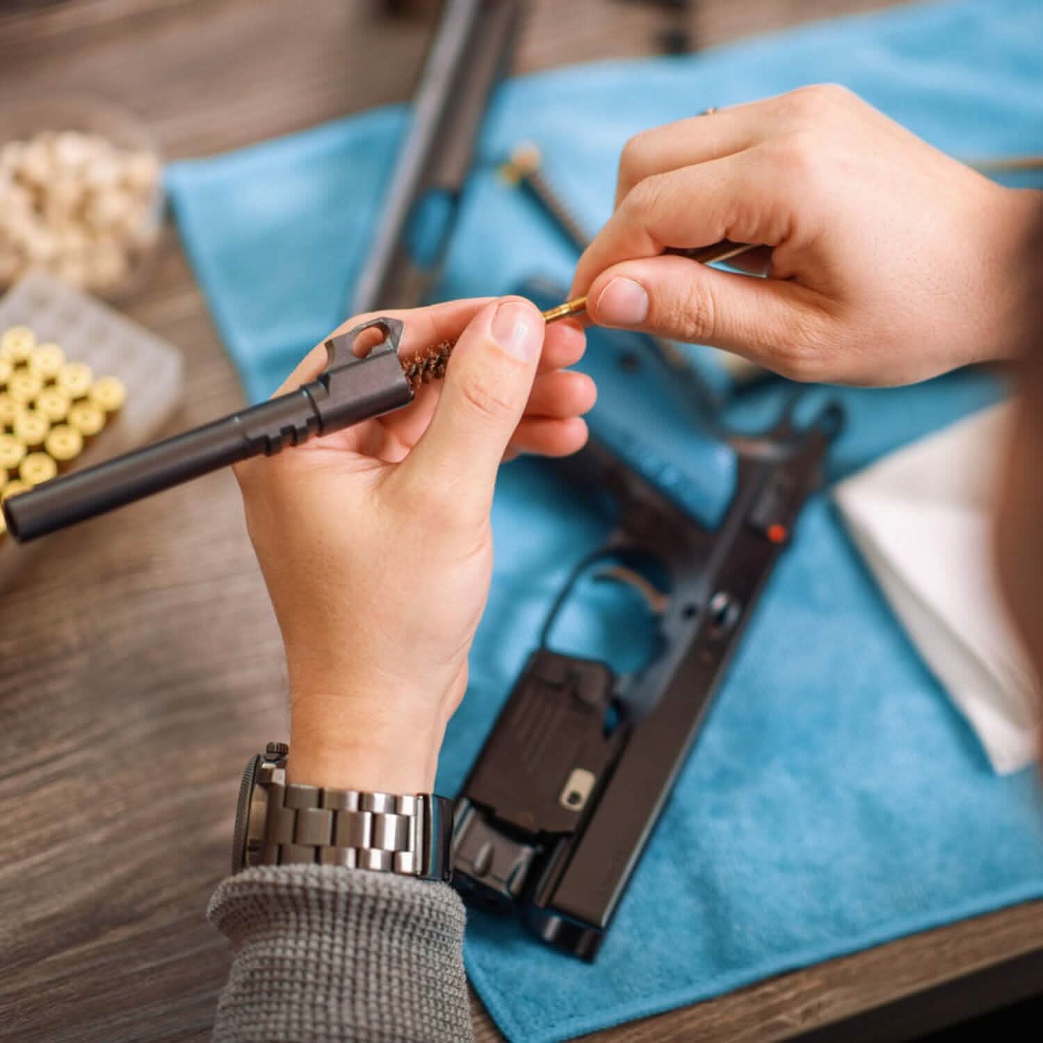 Universal Gun Cleaning Kit with 39.3" Flex Cable Brass Rod DailySale