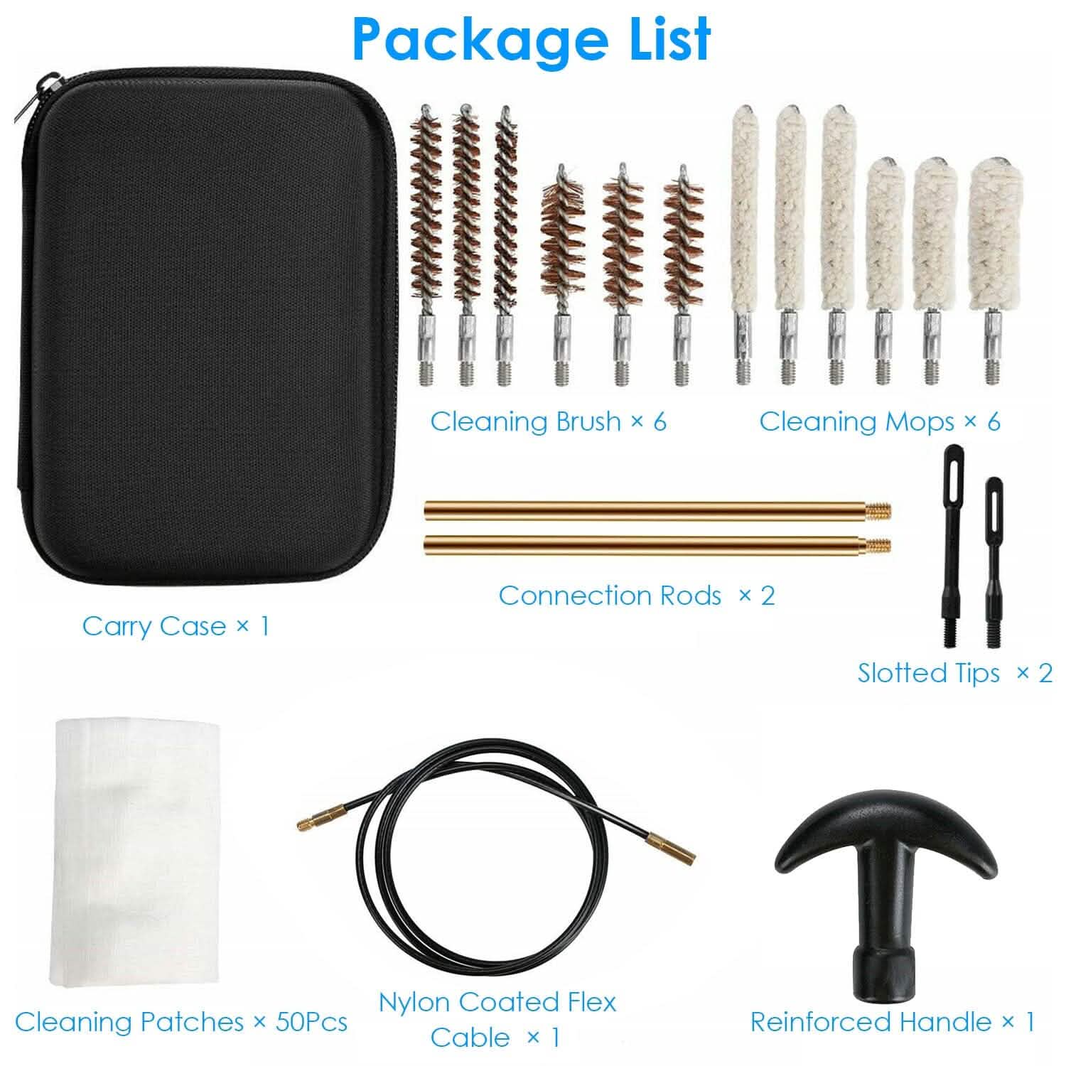 Universal Gun Cleaning Kit with 39.3" Flex Cable Brass Rod DailySale