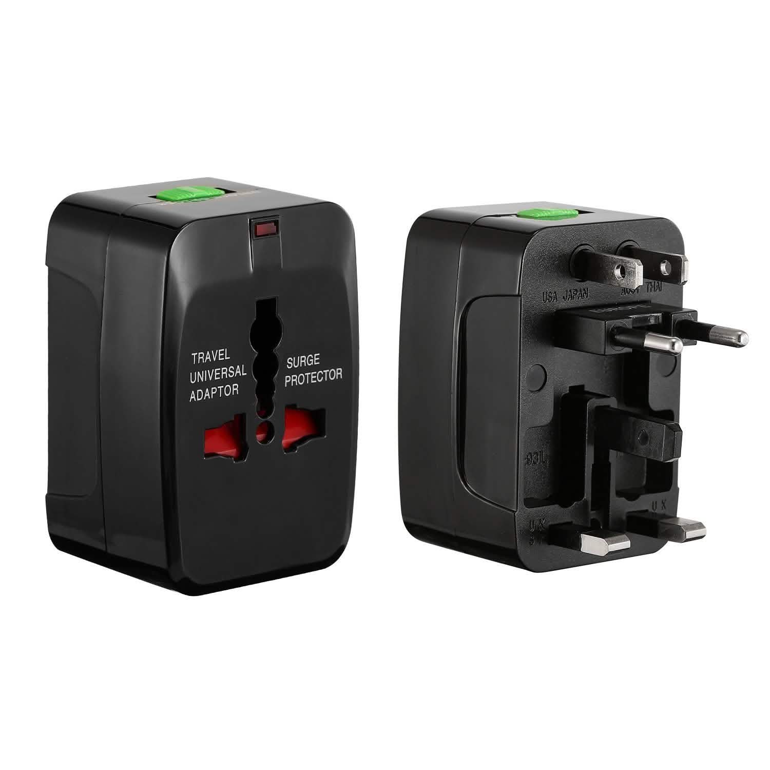 Universal Travel Adapter with 4 Interchangeable Plugs DailySale