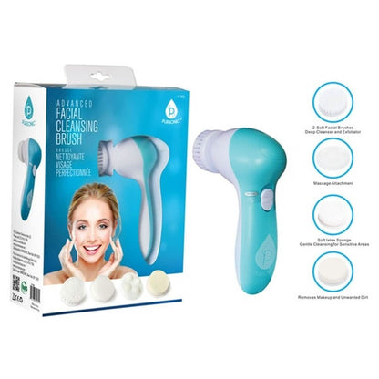 Pursonic 5-in-1 Facial Cleansing Brush and Massager Combo Kit - Assorted Colors DailySale