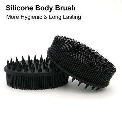 Upgrade Silicone Body Scrubber and Hair Shampoo Brush DailySale