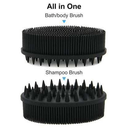 Upgrade Silicone Body Scrubber and Hair Shampoo Brush DailySale