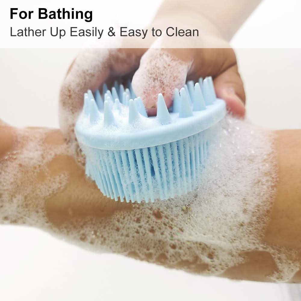 Upgrade Silicone Body Scrubber and Hair Shampoo Brush DailySale
