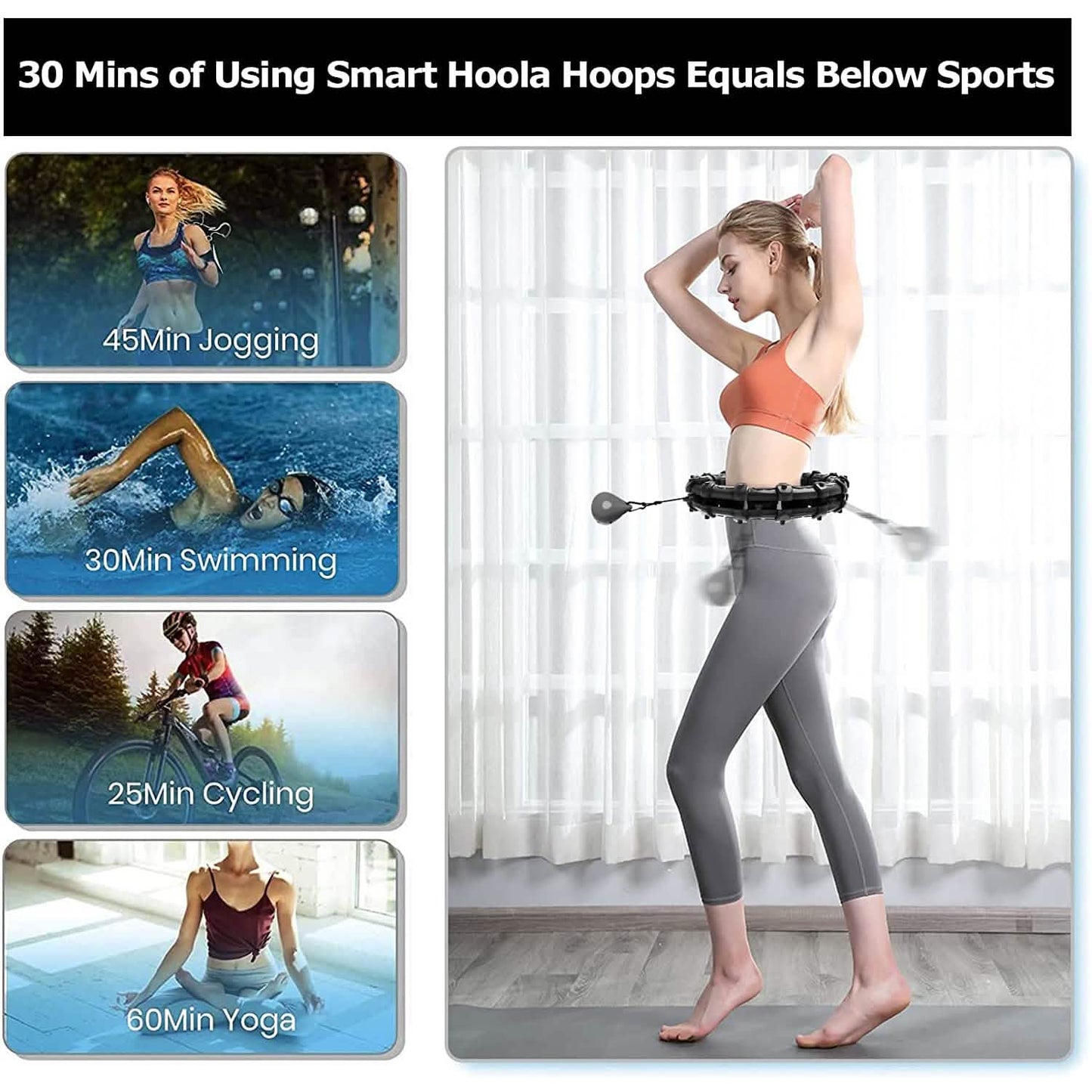 Upgraded Large Size Smart Weighted Exercise Hoola Hoops DailySale